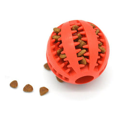 Pet Toy Dog Molar Ball Chew Resistant Rubber Teeth Leak Proof