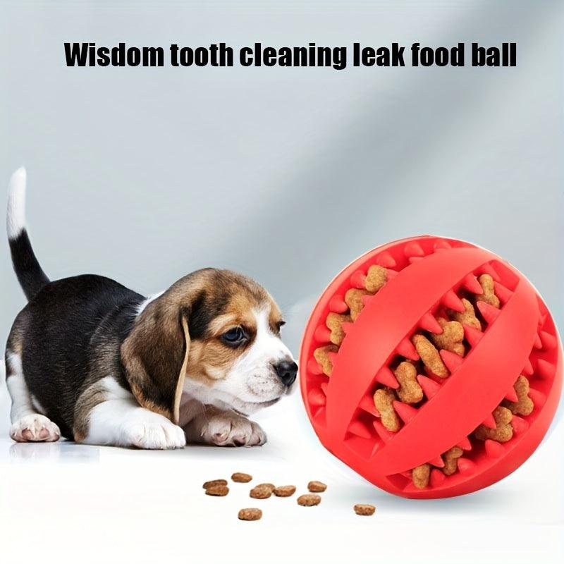 Pet Toy Dog Molar Ball Chew Resistant Rubber Teeth Leak Proof