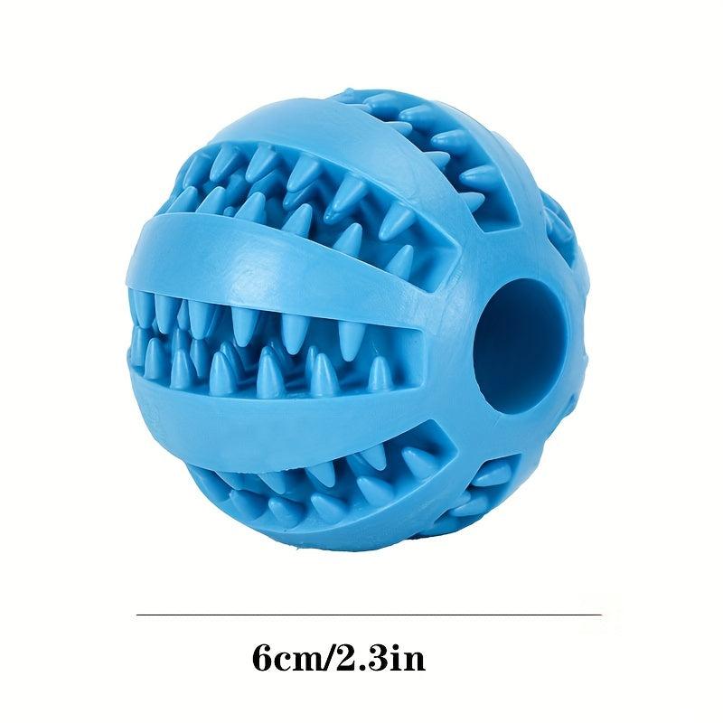 Pet Toy Dog Molar Ball Chew Resistant Rubber Teeth Leak Proof