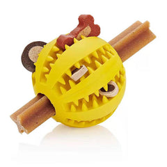 Pet Toy Dog Molar Ball Chew Resistant Rubber Teeth Leak Proof