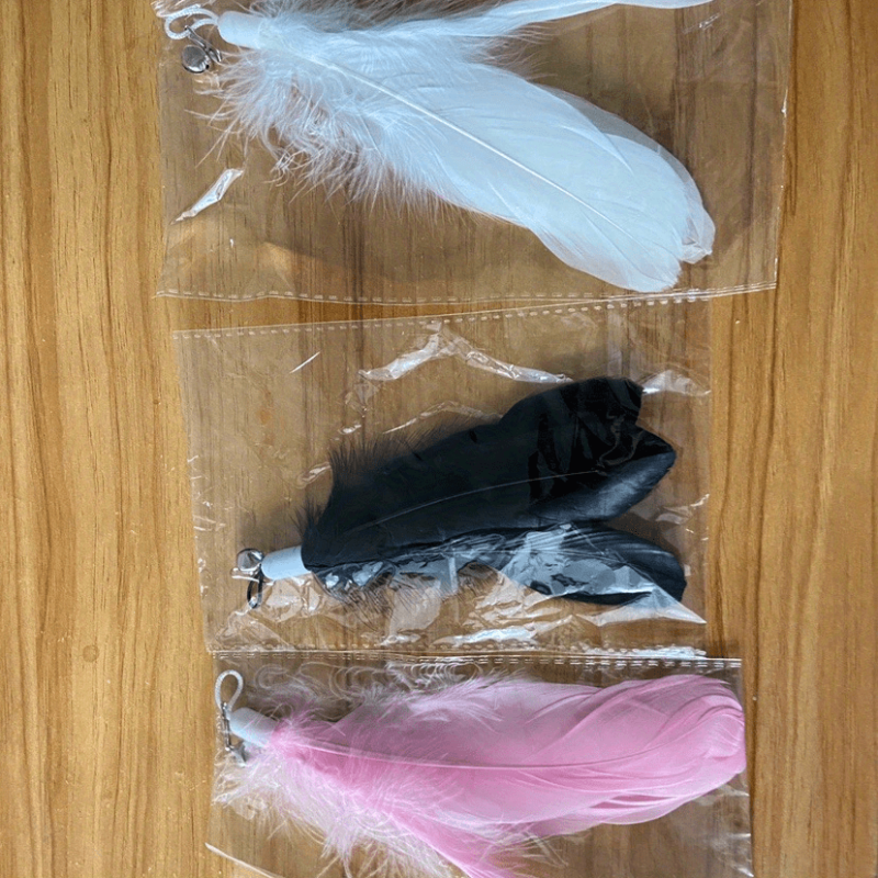Interactive Cat Toy with Feather Teaser Bells and Spacers