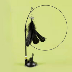 Interactive Cat Toy with Feather Teaser Bells and Spacers