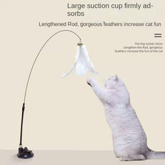 Interactive Cat Toy with Feather Teaser Bells and Spacers