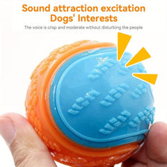 Interactive Dog Toy Pet Ball Squeaker Chew for Puppy Teeth Cleaning & Fun
