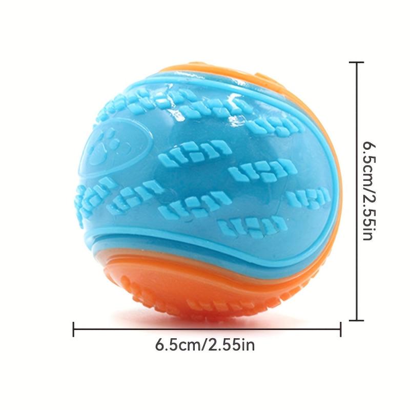 Interactive Dog Toy Pet Ball Squeaker Chew for Puppy Teeth Cleaning & Fun