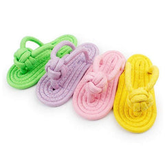 Durable Pet Toy for Teeth Cleaning, Dog Slippers Chew Rope Knot