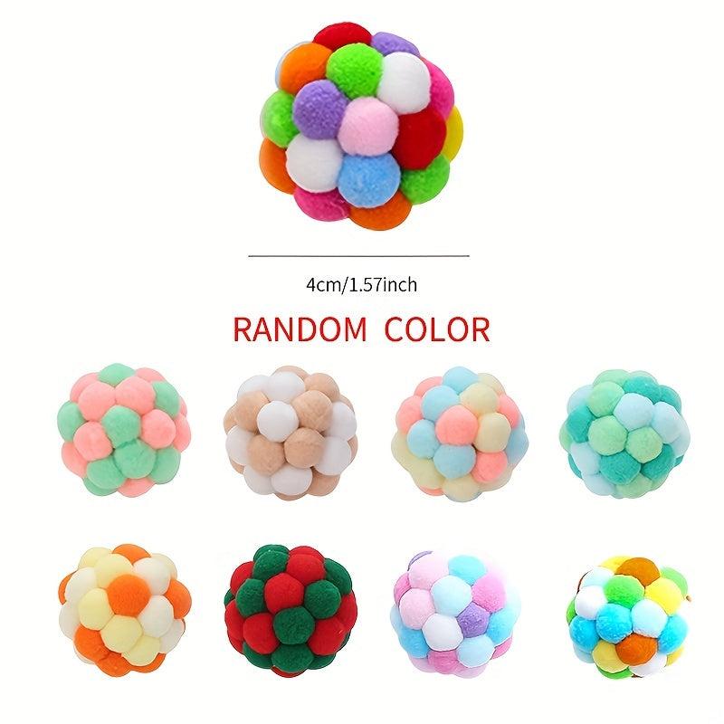 Colorful Bouncy Balls Cat Toys for Interactive Fun
