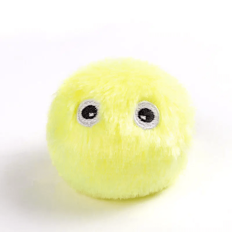 Interactive Cat Plush Toy Ball Fun Training Toy with Squeaky Sound