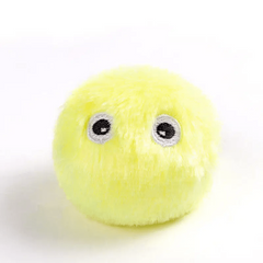 Interactive Cat Plush Toy Ball Fun Training Toy with Squeaky Sound