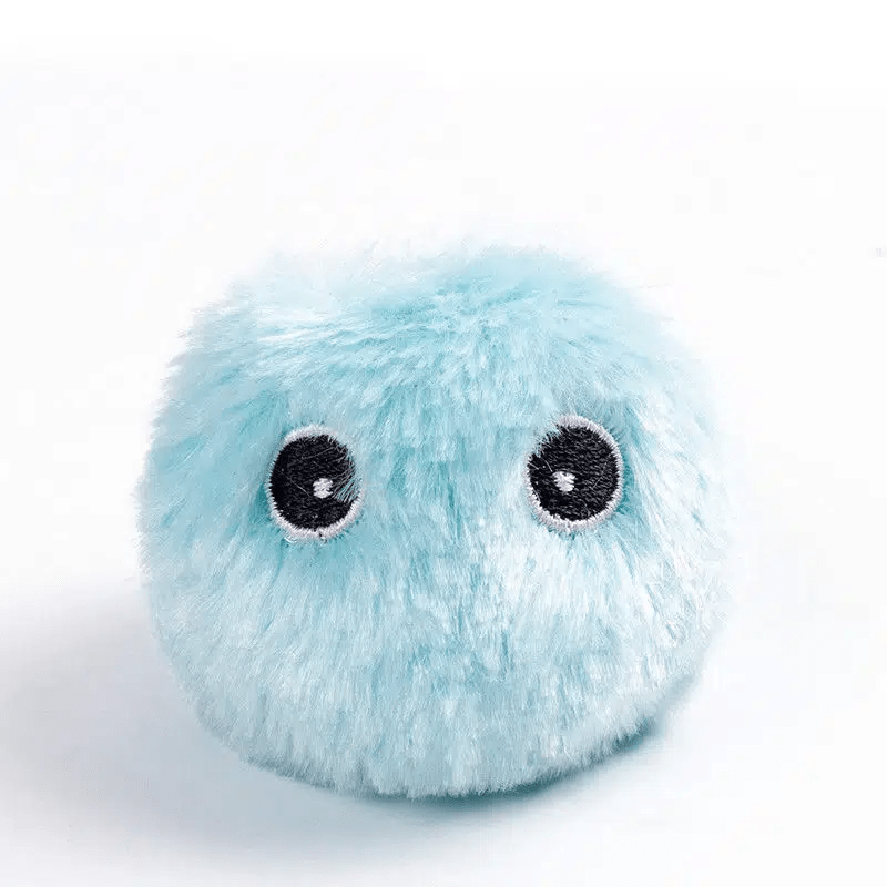Interactive Cat Plush Toy Ball Fun Training Toy with Squeaky Sound