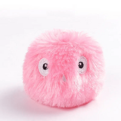 Interactive Cat Plush Toy Ball Fun Training Toy with Squeaky Sound
