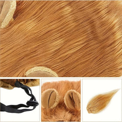 Lion Mane Dog Costume Realistic & Funny Lion Wig for Halloween Christmas Party