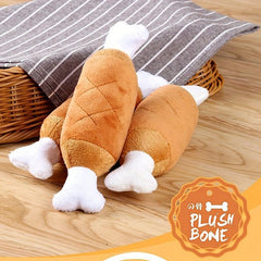 Chicken Leg Dog Chew Toy with Squeaker and Teeth Grinding Benefits