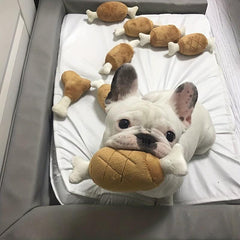 Chicken Leg Dog Chew Toy with Squeaker and Teeth Grinding Benefits