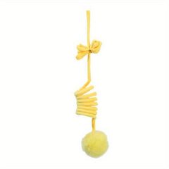 Interactive Cat Toy Hanging Spring Ball Pom Pom Funny Pet Fun