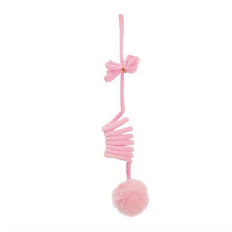 Interactive Cat Toy Hanging Spring Ball Pom Pom Funny Pet Fun