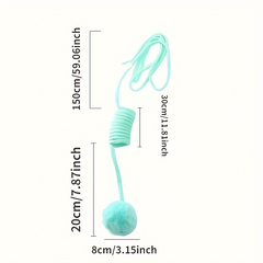 Interactive Cat Toy Hanging Spring Ball Pom Pom Funny Pet Fun