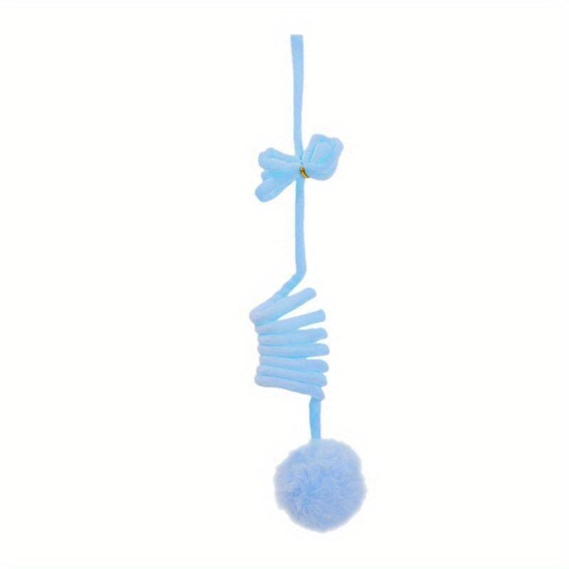 Interactive Cat Toy Hanging Spring Ball Pom Pom Funny Pet Fun