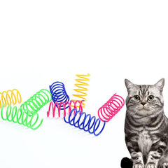 Durable & Colorful Kitten Cat Spring Toys - Heavy Duty Pet Toy for Endless Fun