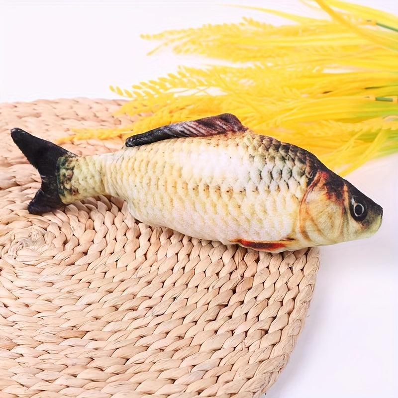 Plush Fish Doll Pet Toy Chew Interactive Pillow Supplies