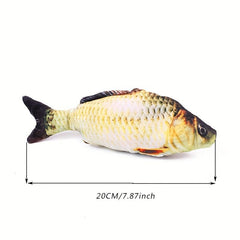Plush Fish Doll Pet Toy Chew Interactive Pillow Supplies