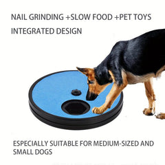 Dog Nail Scratch Pad Grinder Toy Food Dispenser Bowl