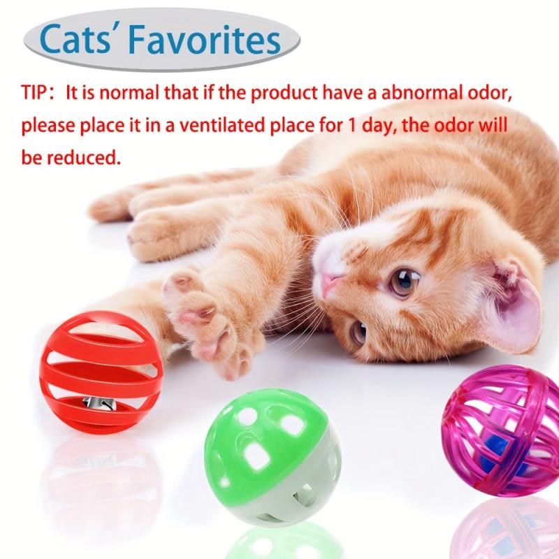 24pcs Random Cat Toy Set Bell Ball Indoor Outdoor Activities