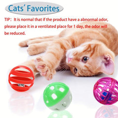 24pcs Random Cat Toy Set Bell Ball Indoor Outdoor Activities