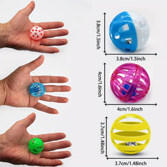 24pcs Random Cat Toy Set Bell Ball Indoor Outdoor Activities