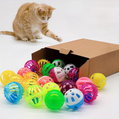 24pcs Random Cat Toy Set Bell Ball Indoor Outdoor Activities