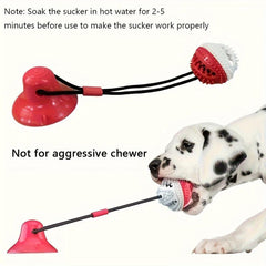 Dog Toy Pet Toy Ball Suction Cup Pull Rope Molar Leak Food Ball Chew