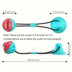 Dog Toy Pet Toy Ball Suction Cup Pull Rope Molar Leak Food Ball Chew