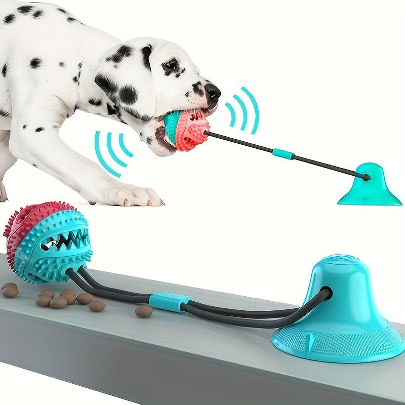 Dog Toy Pet Toy Ball Suction Cup Pull Rope Molar Leak Food Ball Chew