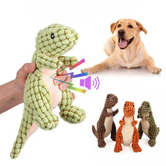 Dinosaur Pet Chew Toy for Dogs Squeak Plush Toy