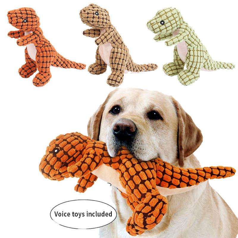 Dinosaur Pet Chew Toy for Dogs Squeak Plush Toy