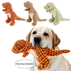 Dinosaur Pet Chew Toy for Dogs Squeak Plush Toy