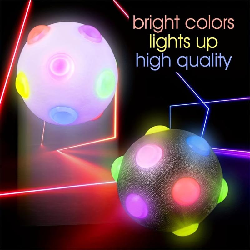 Dog Flash Flashing Elastic Ball Light Up Jumping