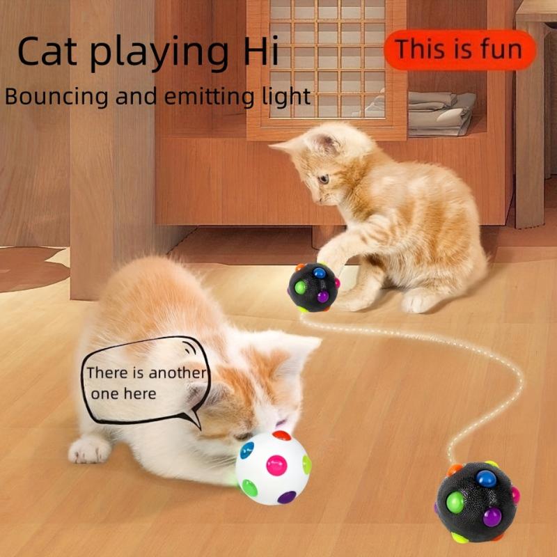 Dog Flash Flashing Elastic Ball Light Up Jumping