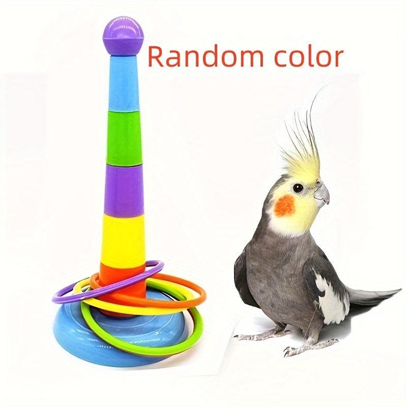 Bird Ring Training Toy Parrot Chew Toy Educational Interactive Toy