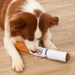 No Smoking Pet Plush Cigarette Shape Toy For Dogs And Cats