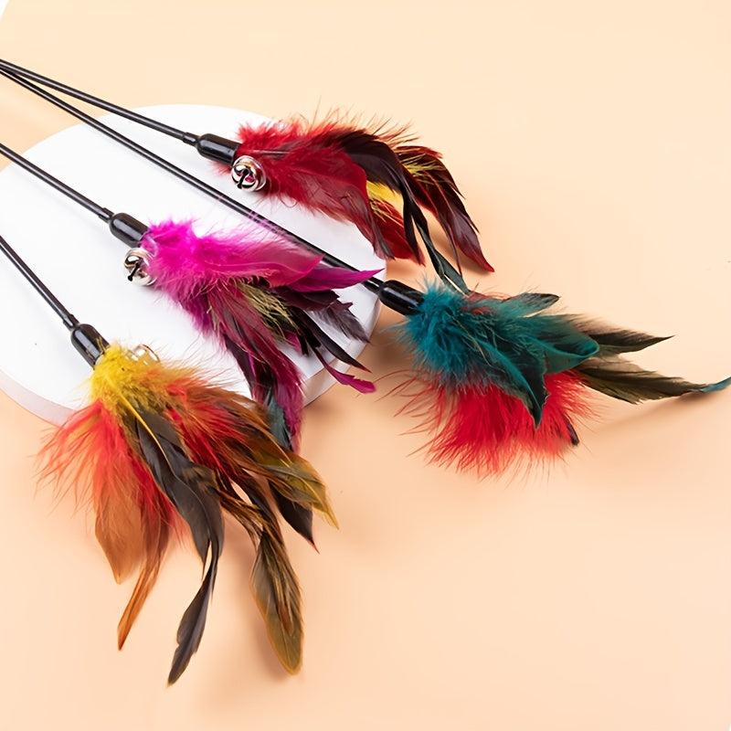 Feather Teasing Stick Interactive Cat Toy