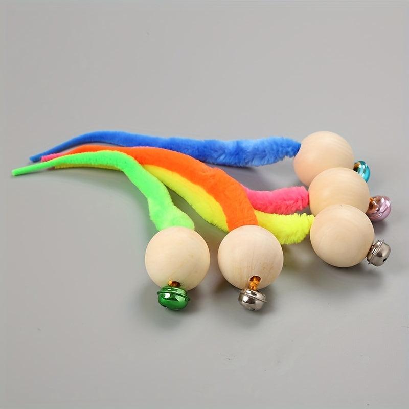 Interactive Cat Worm Toy with Bell for Kittens