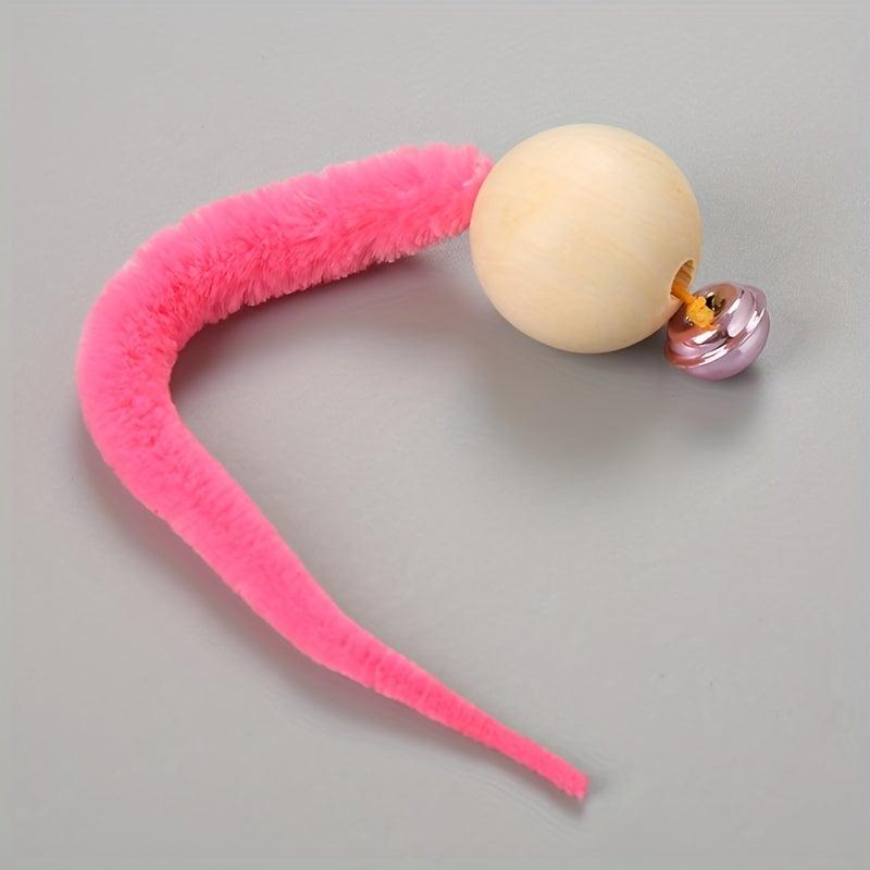 Interactive Cat Worm Toy with Bell for Kittens