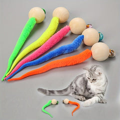 Interactive Cat Worm Toy with Bell for Kittens