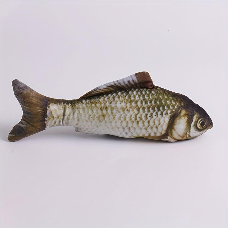 Pet Fish Cat Teaser Plush Toy Interactive Toy - Cat Dog Supply