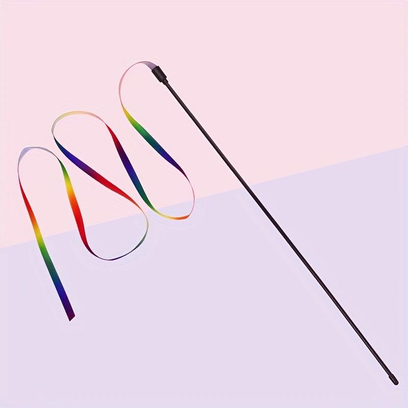 Interactive Cat Rainbow Wand Toy for Most Cats and Kittens