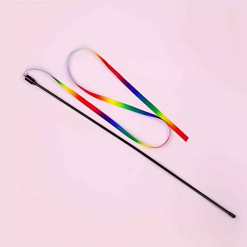 Interactive Cat Rainbow Wand Toy for Most Cats and Kittens