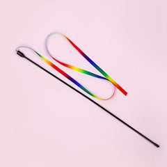 Interactive Cat Rainbow Wand Toy for Most Cats and Kittens