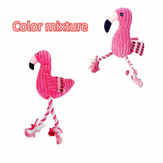 Durable Flamingo Plush Toy For Dogs