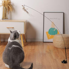 Cat Wand & Feather Teaser With Bell Interactive Toy Set